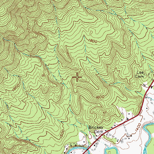 Topographic Map of Craig Creek District, VA