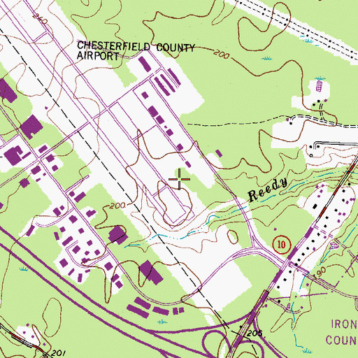 Topographic Map of Dale District, VA