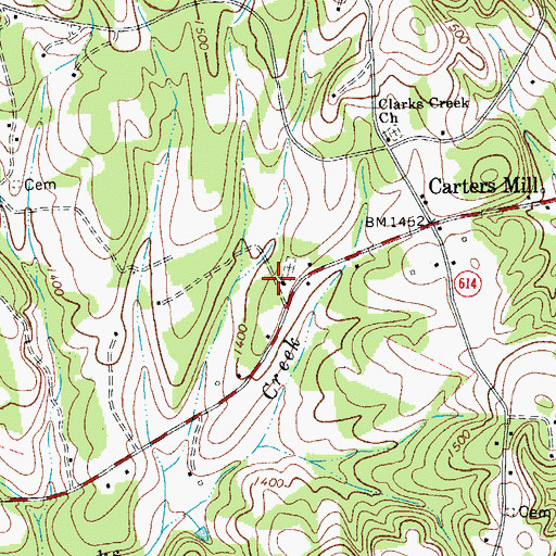 Topographic Map of Dan River District, VA