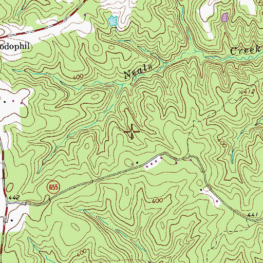 Topographic Map of District 1, VA