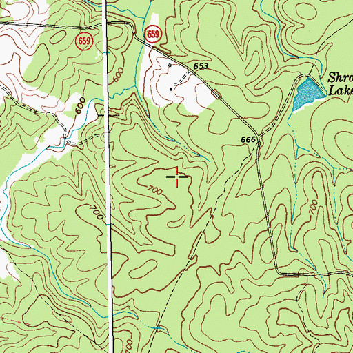 Topographic Map of District 1, VA