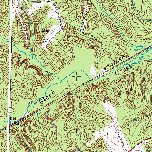 Topographic Map of District 1, VA