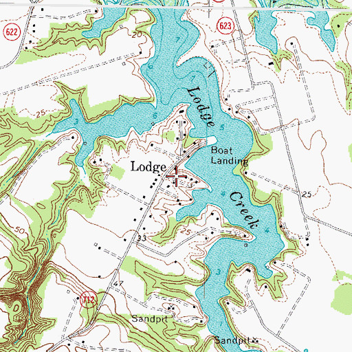 Topographic Map of District 1, VA