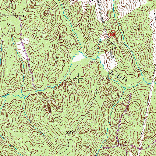 Topographic Map of District 1, VA
