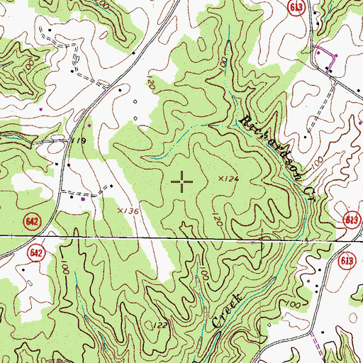 Topographic Map of District 1, VA