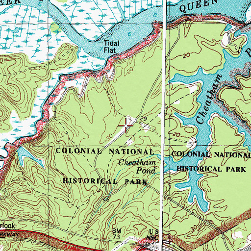 Topographic Map of District 1, VA