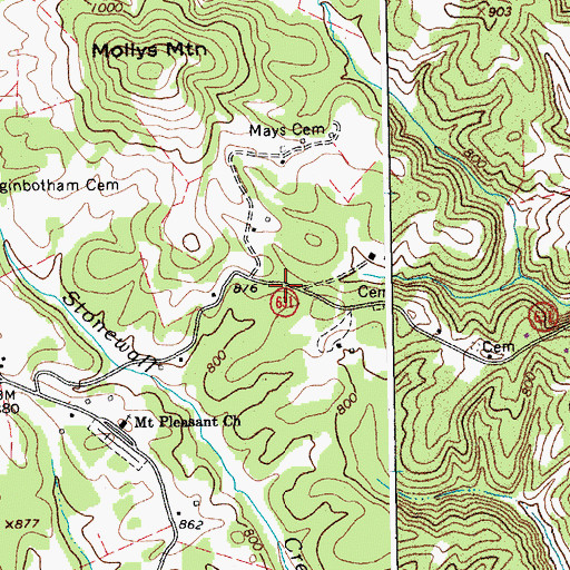 Topographic Map of District 2, VA