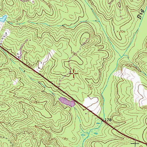 Topographic Map of District 2, VA