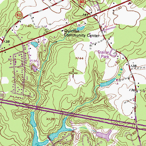 Topographic Map of District 2, VA