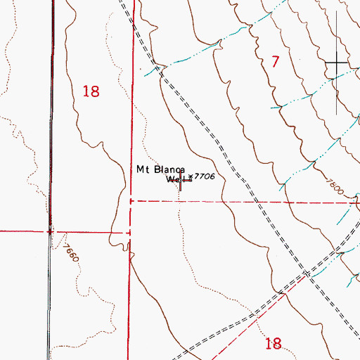 Topographic Map of Mount Blanca Well, CO