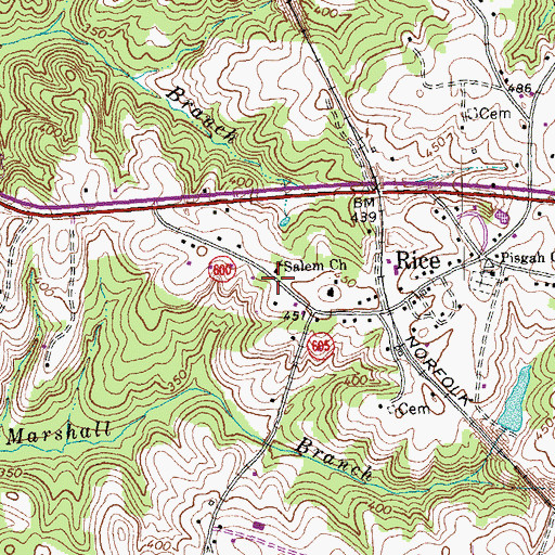 Topographic Map of District 201, VA