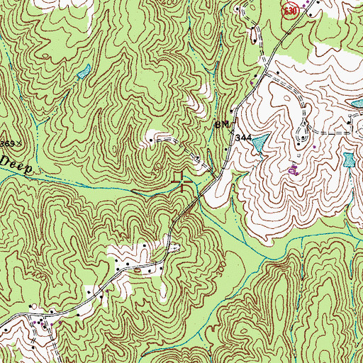 Topographic Map of District 3, VA