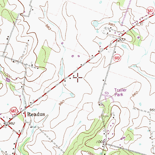 Topographic Map of District 3, VA