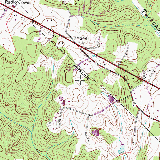 Topographic Map of District 4, VA