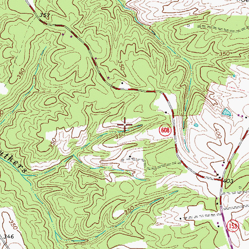 Topographic Map of District 4, VA