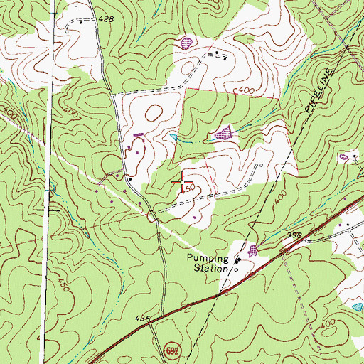 Topographic Map of District 4, VA