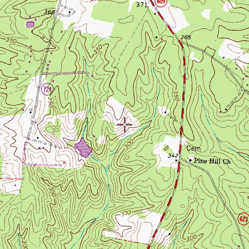 Topographic Map of District 4, VA