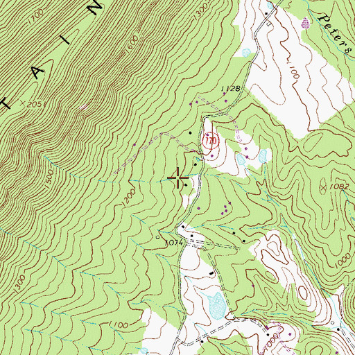 Topographic Map of District 4, VA