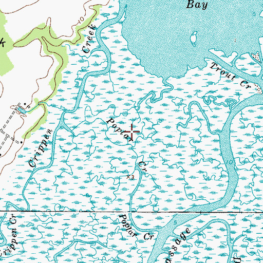 Topographic Map of District 5, VA