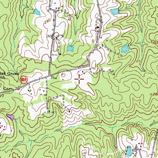 Topographic Map of District 5, VA