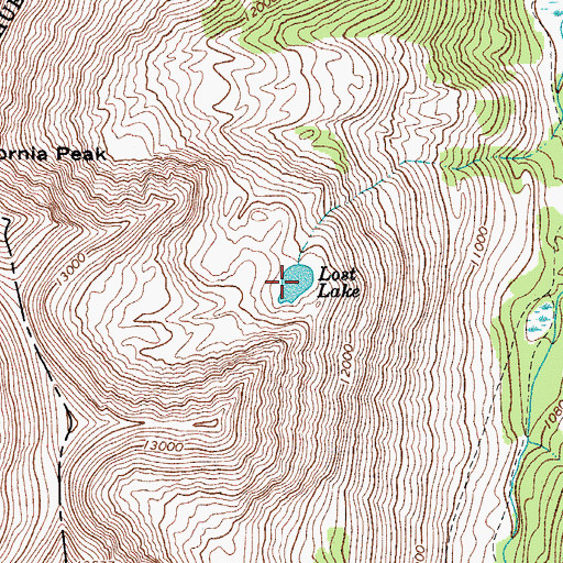 Topographic Map of Lost Lake, CO