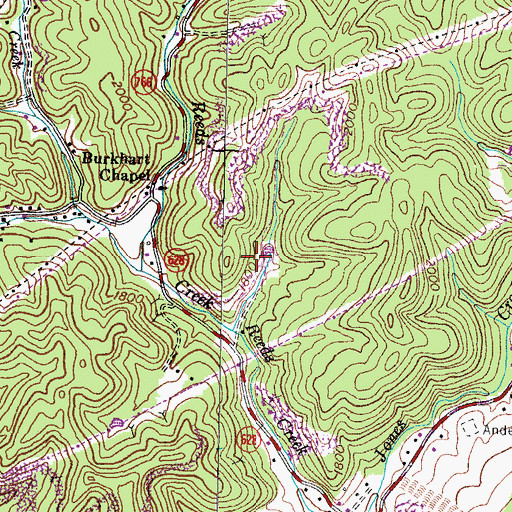 Topographic Map of District 5, VA