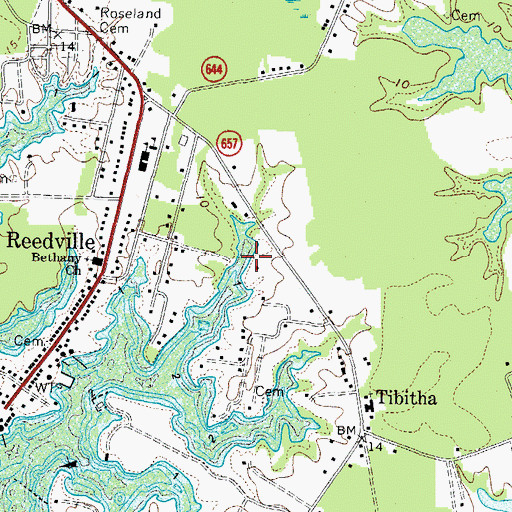 Topographic Map of District 5, VA