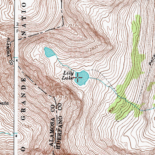 Topographic Map of Lily Lake, CO