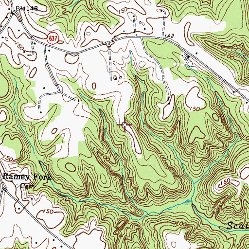 Topographic Map of District 5, VA