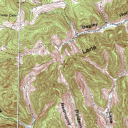 Topographic Map of District 5, VA