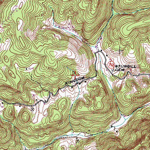 Topographic Map of District 6, VA
