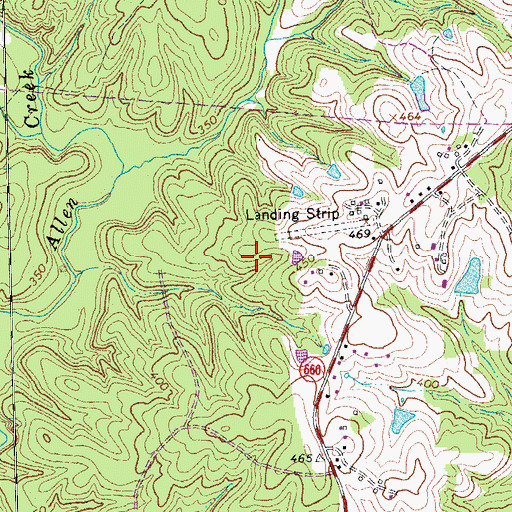 Topographic Map of District 7, VA