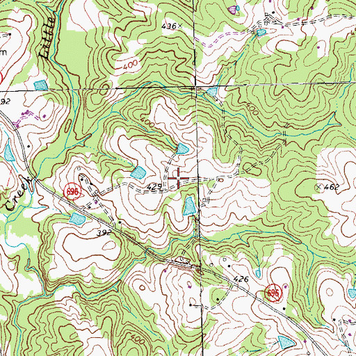 Topographic Map of District 8, VA