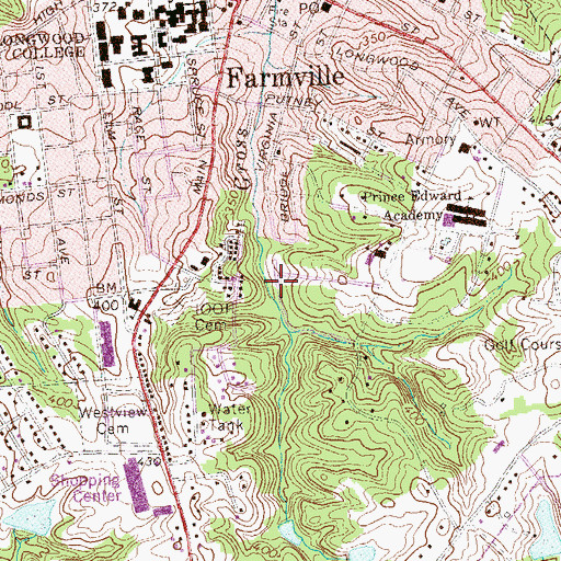 Topographic Map of District 801, VA