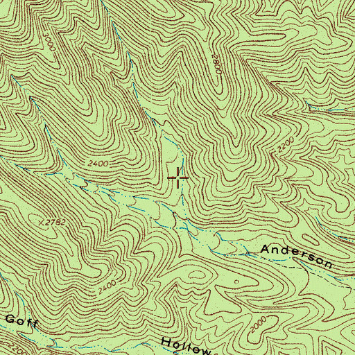 Topographic Map of Falling Spring District, VA