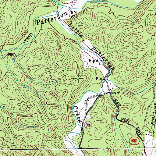 Topographic Map of Fincastle District, VA
