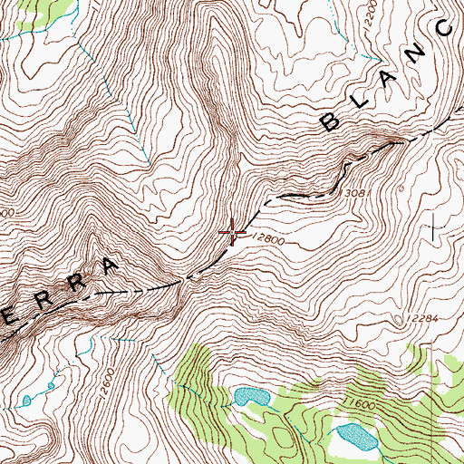 Topographic Map of Sierra Blanca, CO