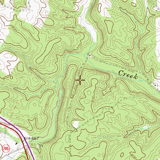 Topographic Map of Gainesboro District, VA