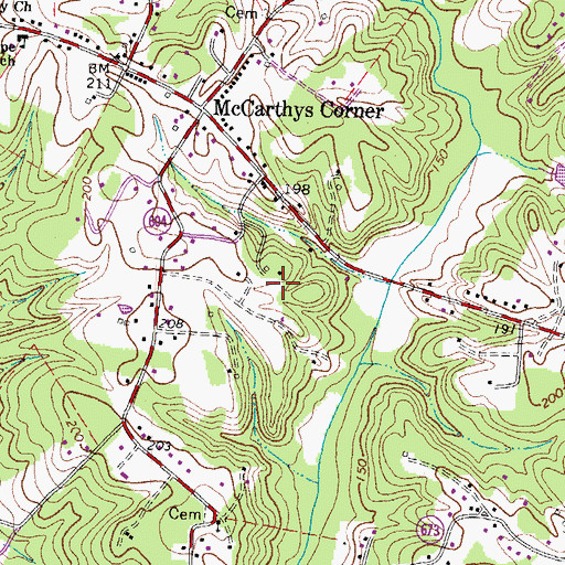 Topographic Map of George Washington District, VA