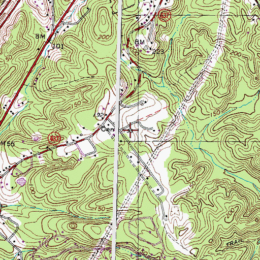 Topographic Map of Griffis-Widewater District, VA