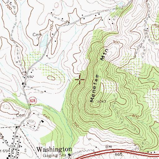 Topographic Map of Hampton District, VA