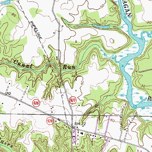 Topographic Map of Hardy District, VA