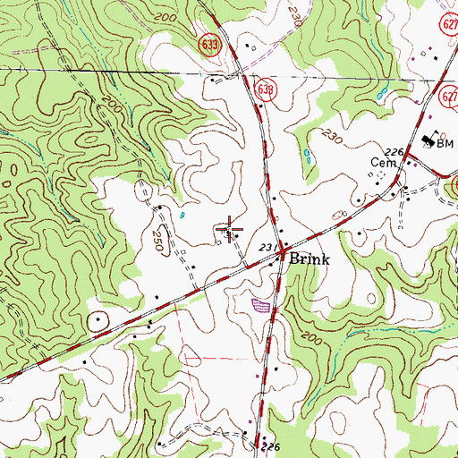 Topographic Map of Hicksford District (historical), VA