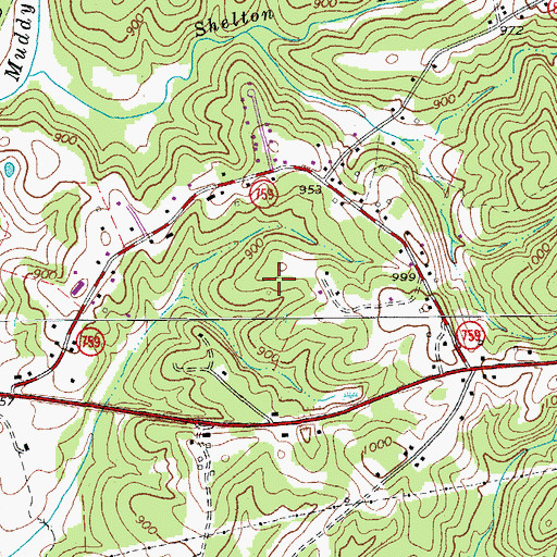 Topographic Map of Horsepasture District, VA