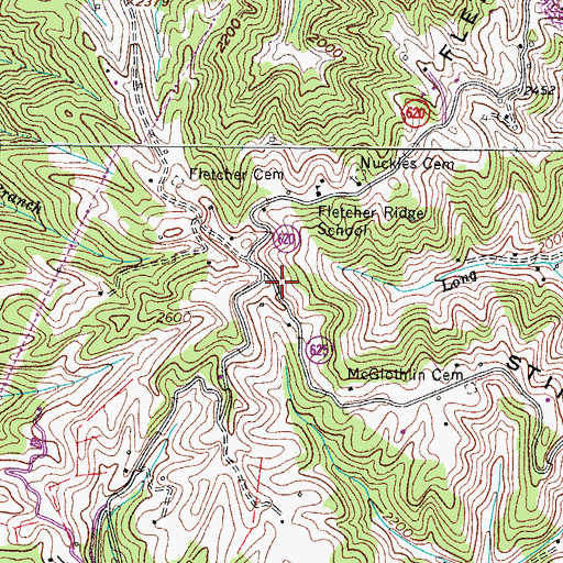 Topographic Map of Hurricane District, VA