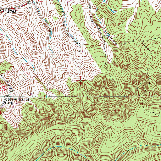 Topographic Map of Ingles District, VA