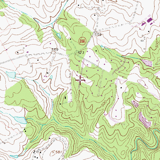 Topographic Map of Jack Jouett District, VA