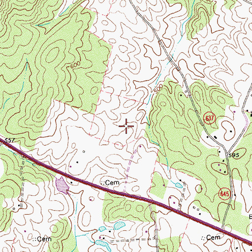 Topographic Map of Jackson District, VA