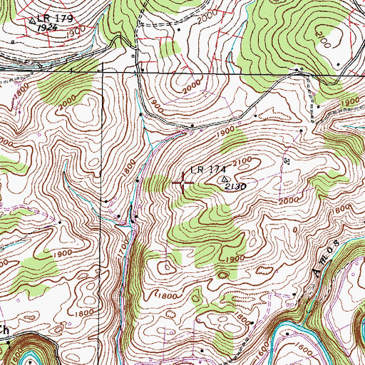 Topographic Map of District 3, VA
