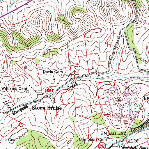 Topographic Map of Lebanon District, VA